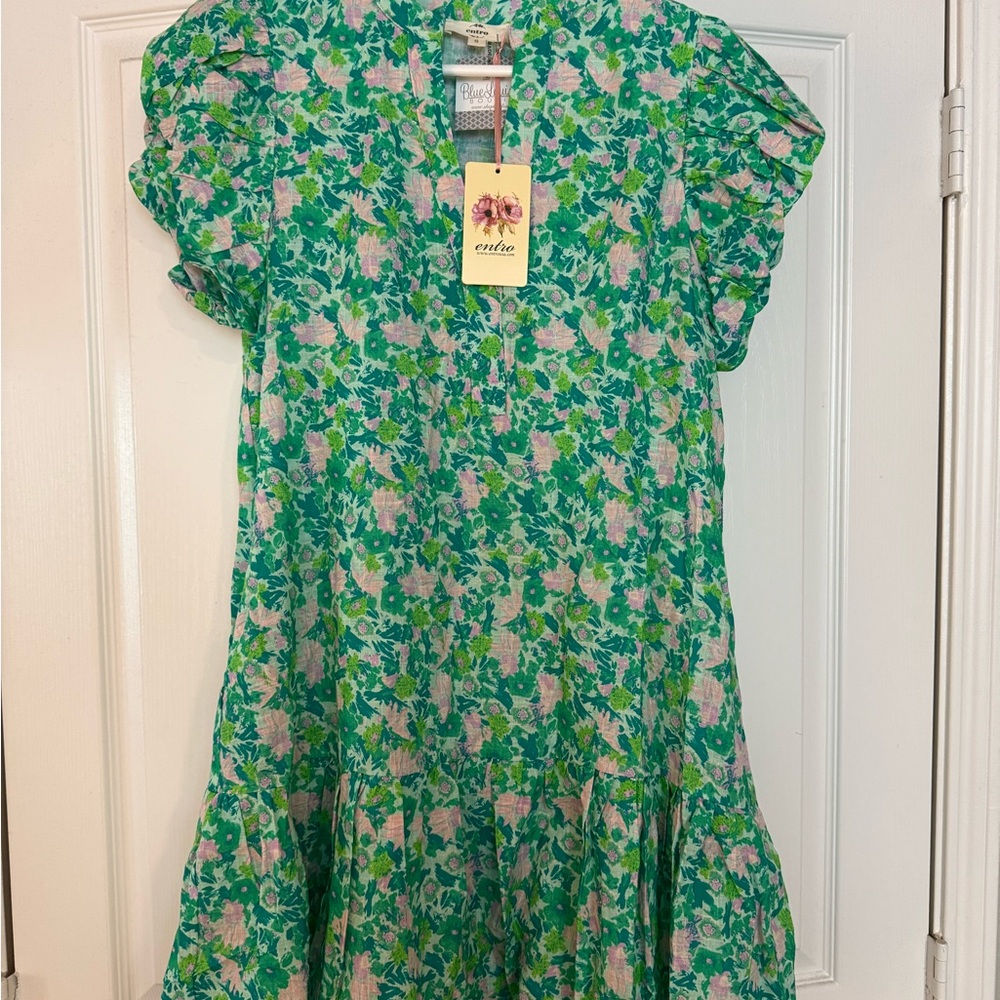 Green Floral Dress